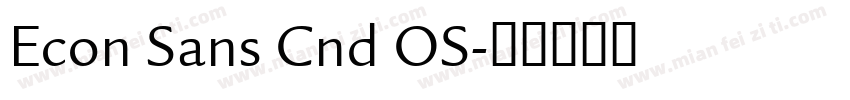 Econ Sans Cnd OS字体转换